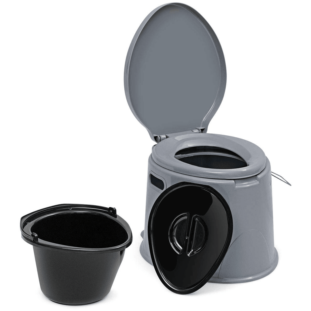 Portable Travel Toilet Compact Potty Bucket Seats Waste Tank Lightweight Outdoor Indoor Toilet for Camping Hiking Boating Caravan Campsite Hospital - MRSLM