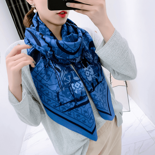 large square faux silk scarf - MRSLM