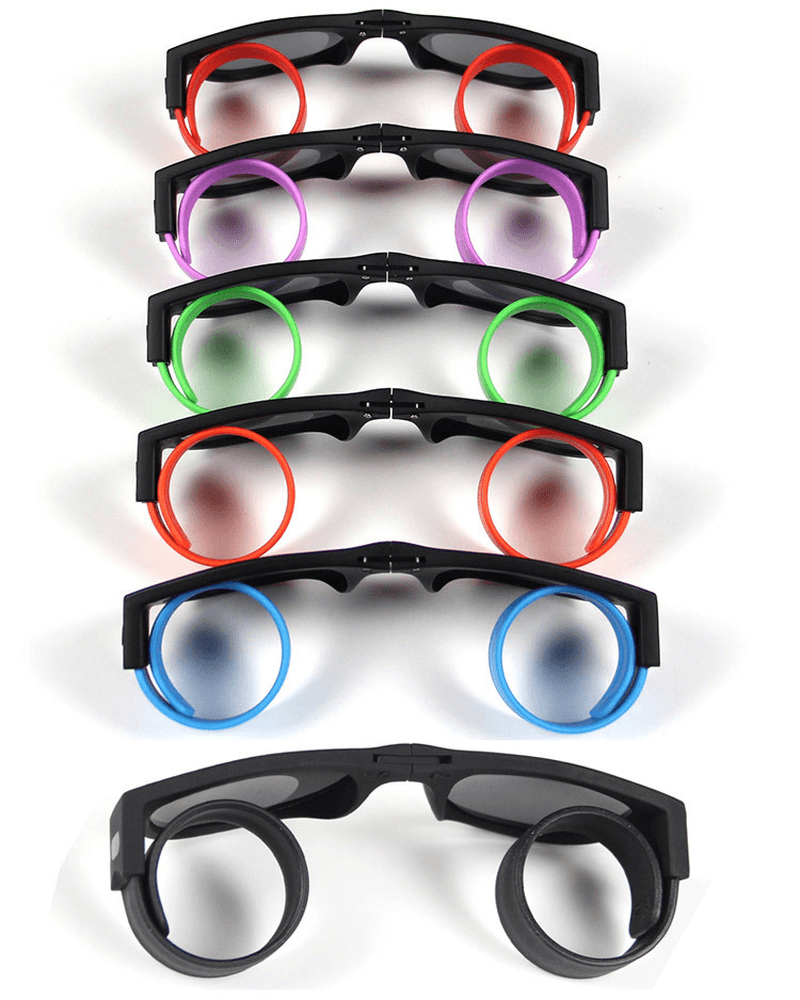 black frame sunglasses with colored legs, view 8 - MRSLM