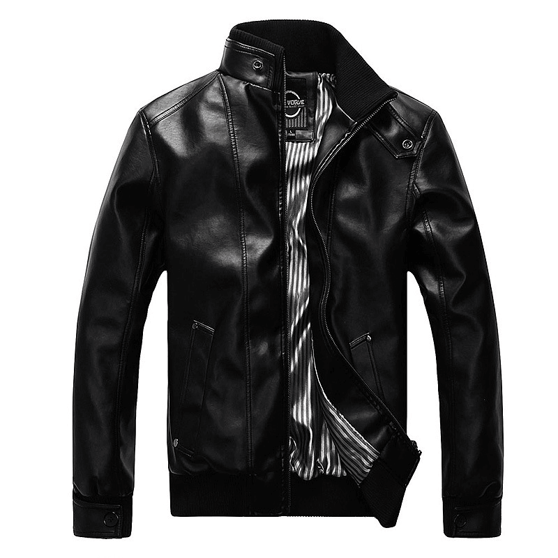 Men's casual PU leather jacket, view 5 - MRSLM