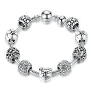 silver-plated charm bracelet, view 4 - MRSLM