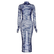 Slim-fit mesh dress, view 2 - MRSLM