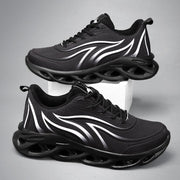 Men's sports mesh running shoes, flame pattern, view 3 - MRSLM