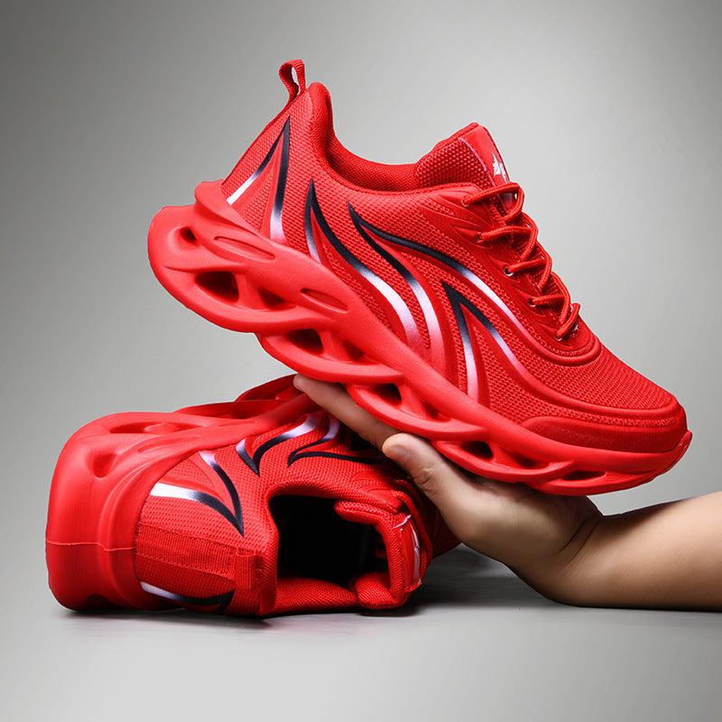 Men's sports mesh running shoes, flame pattern, view 5 - MRSLM