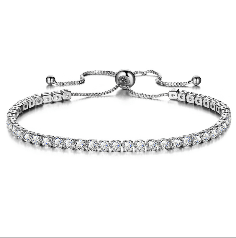 inlaid zircon push-pull bracelet, view 10 - MRSLM