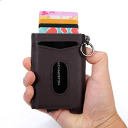 Leather elastic band card holder, view 3 - MRSLM