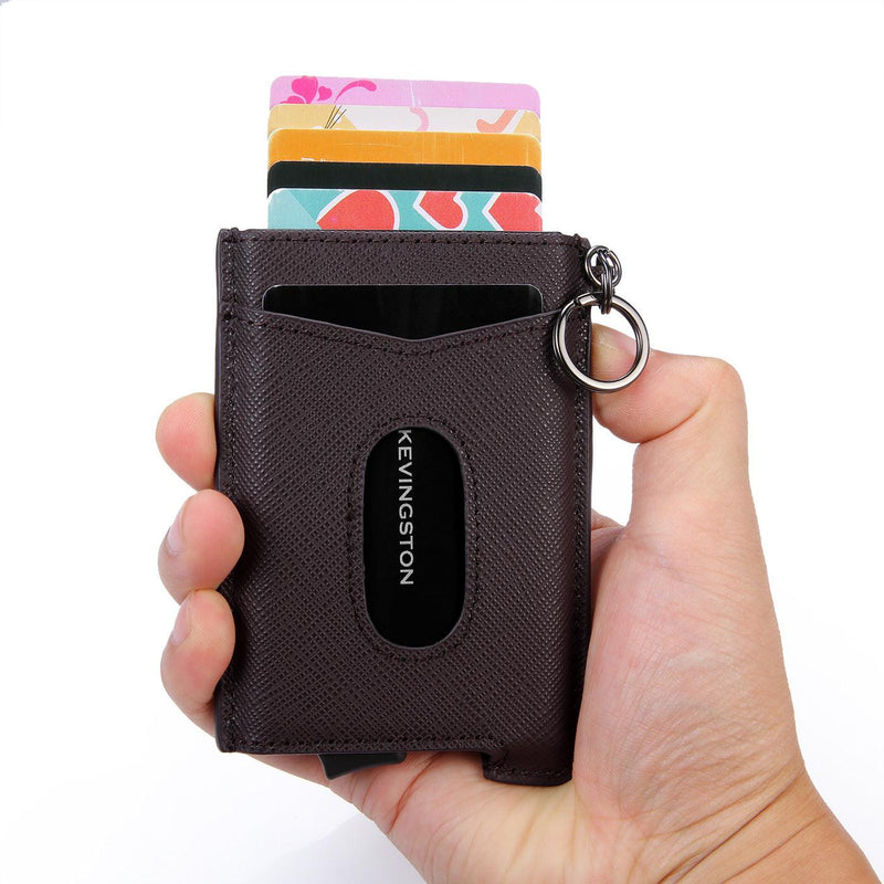 Leather elastic band card holder, view 3 - MRSLM