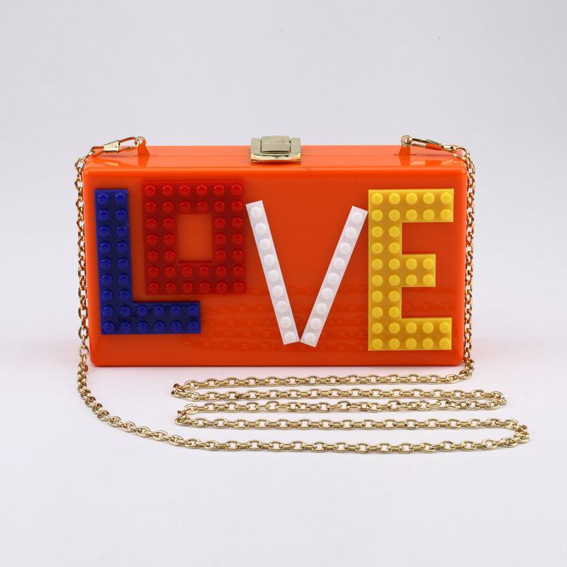 letter acrylic messenger bag - MRSLM