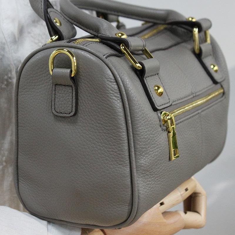 Top Layer Cowhide Pillow Crossbody Bag