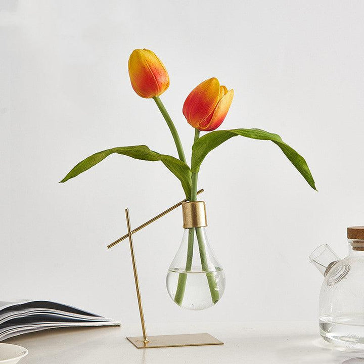 Wrought iron glass hydroponic vase - MRSLM