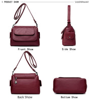 Women's genuine leather crossbody handbag, view 3 - MRSLM