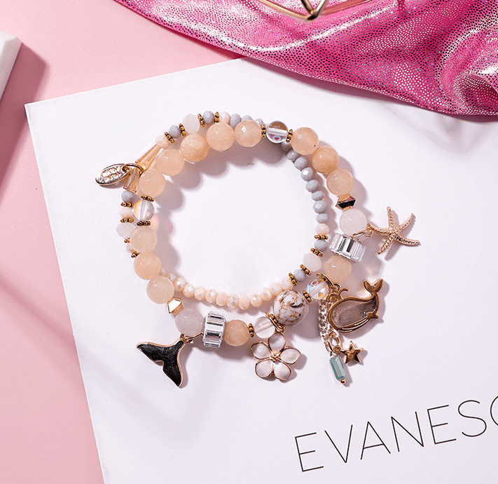 Boho whale tail and starfish bracelet, view 3 - MRSLM
