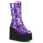 Platform boots with side zip, view 3 - MRSLM
