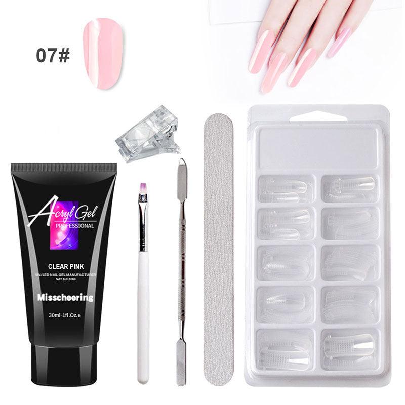 Painless Extension Gel Nail Art Without Paper Holder Quick Model Painless Crystal Gel Set - MRSLM