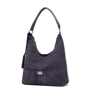 faux suede shoulder crossbody bag, view 9 - MRSLM