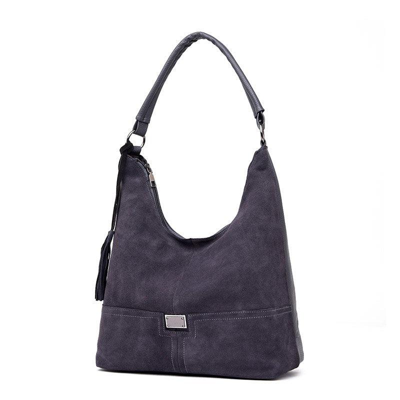 faux suede shoulder crossbody bag, view 9 - MRSLM