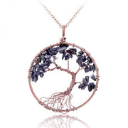 agate tree of life pendant necklace, view 12 - MRSLM