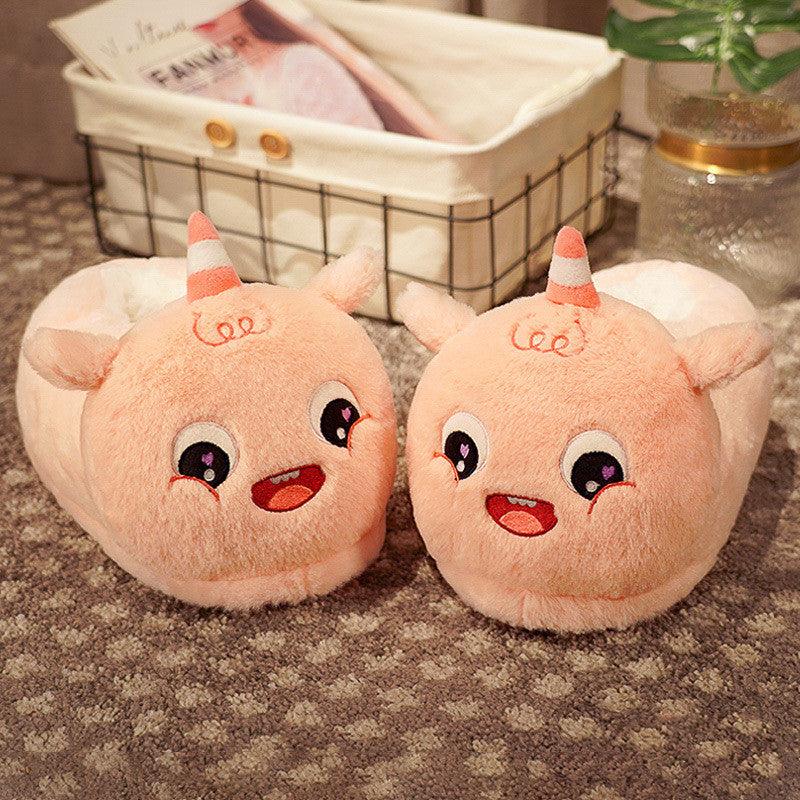 Cute plush home slippers, view 6 - MRSLM