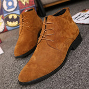 Men's mid-top lace-up pointed casual shoes, view 3 - MRSLM