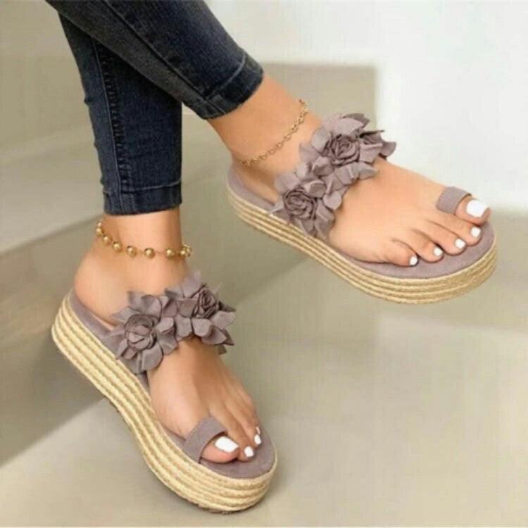Platform Lace-Up Toe Sandals