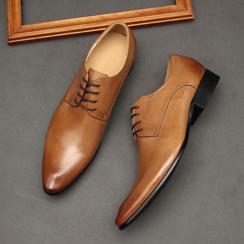 Men's pointed toe dress shoes, view 7 - MRSLM