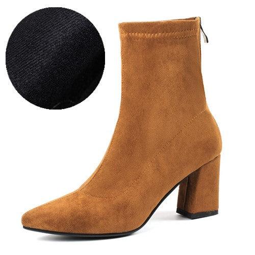 Women's pointed toe mid-tube Martin boots, view 5 - MRSLM