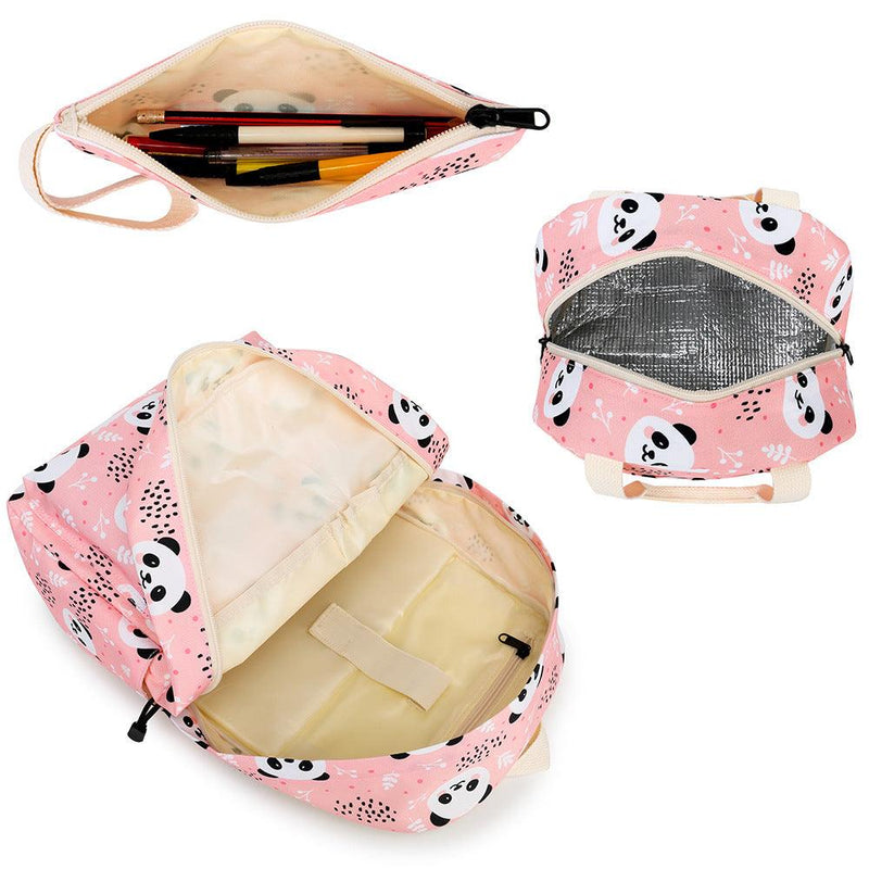 Panda kids school bag set, view 4 - MRSLM
