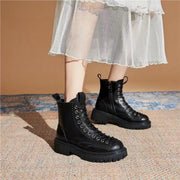 Women's platform lace-up ankle boots, view 3 - MRSLM
