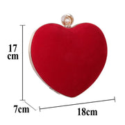 heart-shaped velvet dinner bag, view 5 - MRSLM