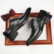 Large Size Four Seasons New British Business Leather Shoes Men's Gentleman Lace-up Shoes - MRSLM