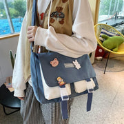 color-contrast messenger shoulder bag, view 9 - MRSLM