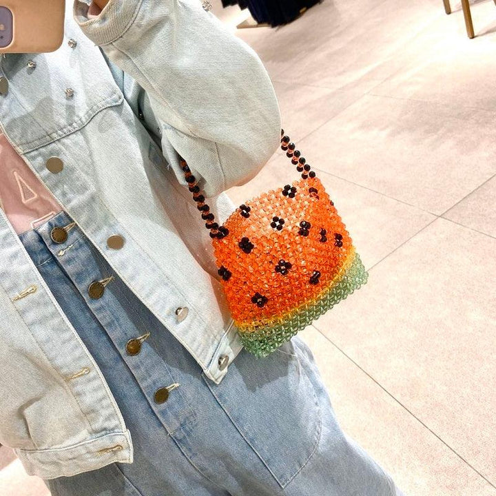 Handmade Watermelon Casual Beaded Women's Handbag - MRSLM