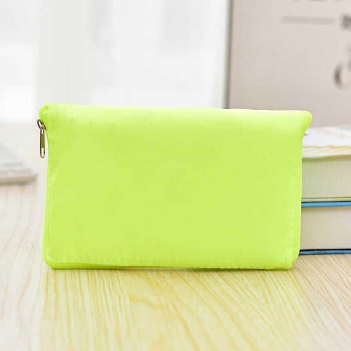 Solid Polyester Waterproof Shopping Bag Reusable Foldable Tote Shoulder Bag - MRSLM
