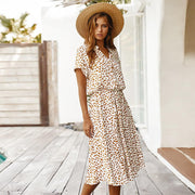 women's polka dot cotton dress - MRSLM