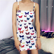 Velvet butterfly print dress, view 2 - MRSLM