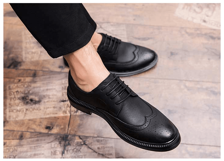 Men's brogue business shoes, view 2 - MRSLM