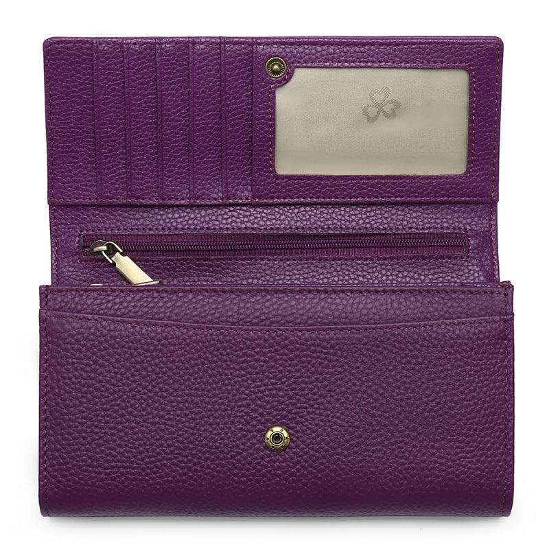 women's long leather wallet, view 4 - MRSLM