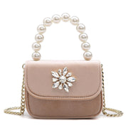 Women's Velvet Small Square Chain Shoulder Messenger Bag - MRSLM