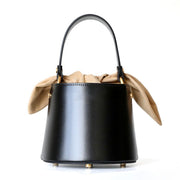 leather mini bucket bag, view 6 - MRSLM
