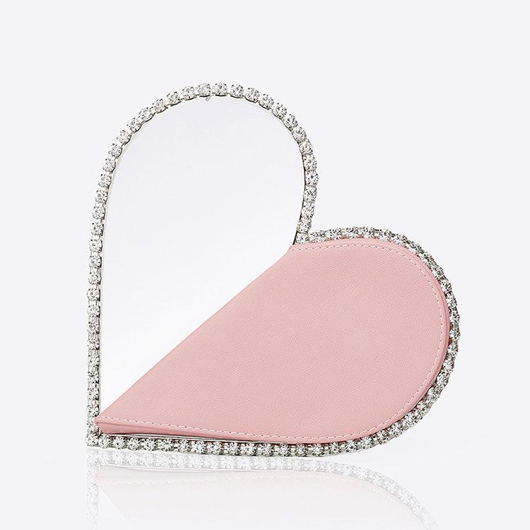 Heart rhinestone evening handbag, view 3 - MRSLM