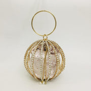 Hollow diamond ball bag dinner bag bird cage bun mother bag handbag - MRSLM