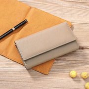 women's long leather wallet, view 11 - MRSLM