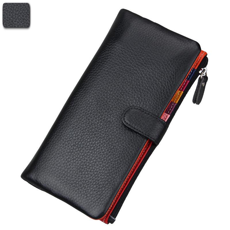 Ladies long RFID leather wallet, view 19 - MRSLM