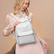 Women's washed leather backpack, view 7 - MRSLM