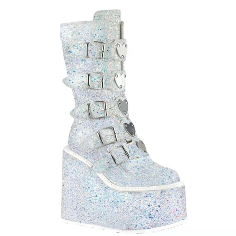 Platform boots with side zip - MRSLM