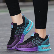 women's knit air cushion sneakers, view 2 - MRSLM