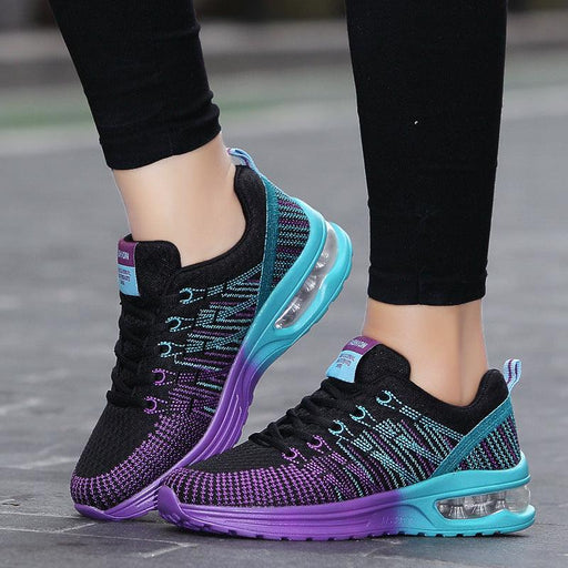 women's knit air cushion sneakers, view 2 - MRSLM
