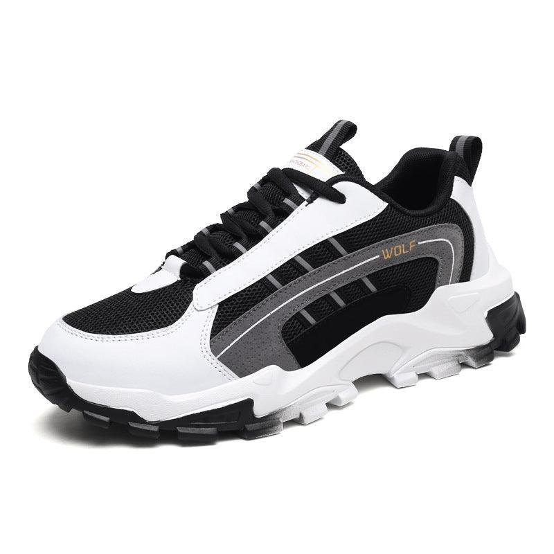 men's low-top black mesh casual shoes, view 7 - MRSLM