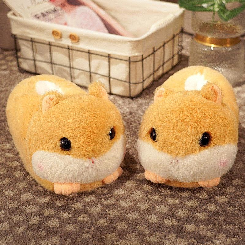 Cute plush home slippers, view 9 - MRSLM