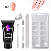 Painless Extension Gel Nail Art Without Paper Holder Quick Model Painless Crystal Gel Set - MRSLM